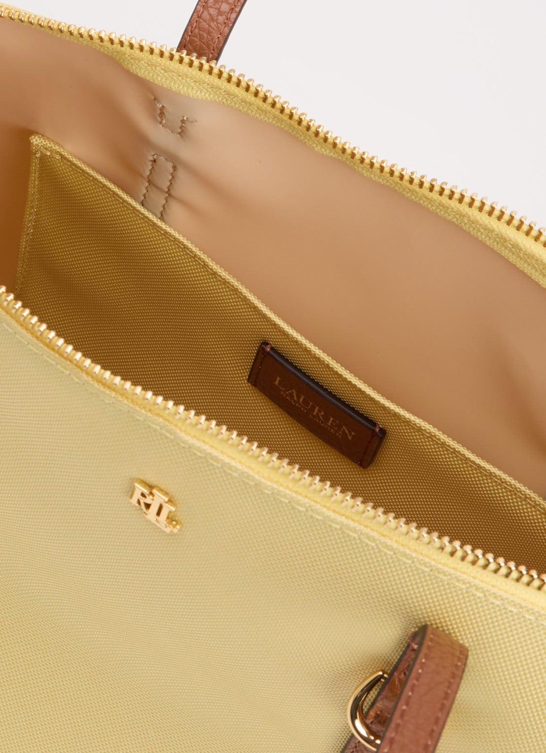 Ralph Lauren Keaton schoudertas met logo - detail 2 geel