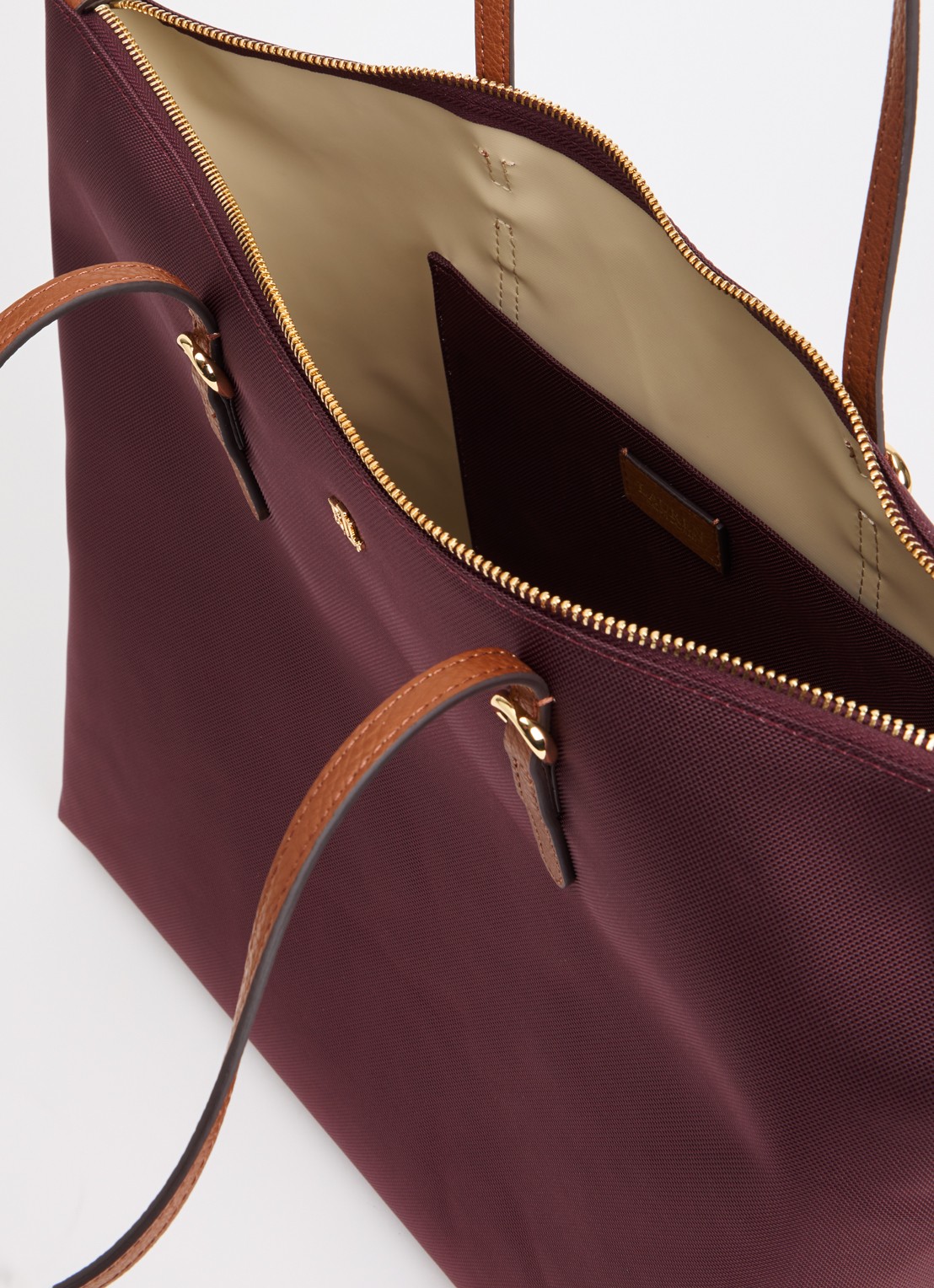 Ralph Lauren Keaton schoudertas met logo - detail 2 bordeauxrood