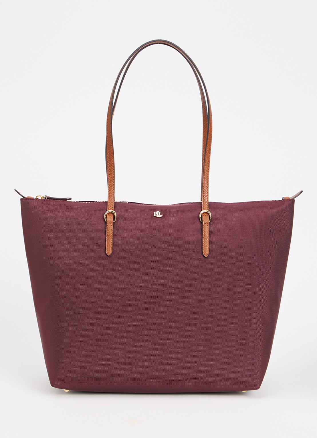 Ralph Lauren Keaton schoudertas met logo - voorkant bordeauxrood