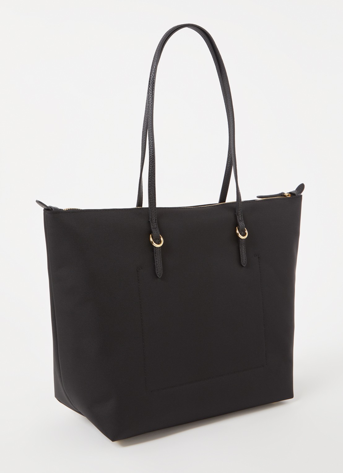 Ralph Lauren Keaton shopper van canvas met logo - achterkant 4 zwart