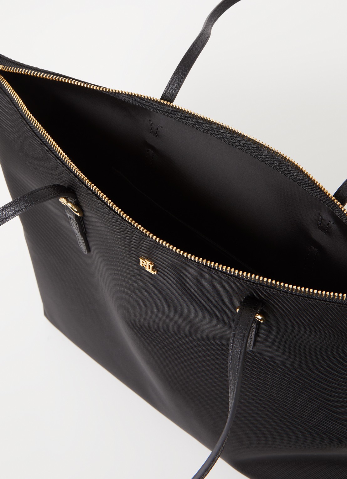 Ralph Lauren Keaton shopper van canvas met logo - detail zwart