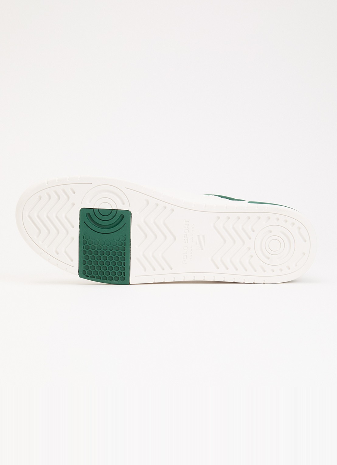 Ralph Lauren Kenmare sneaker van leer  - detail 4 groen