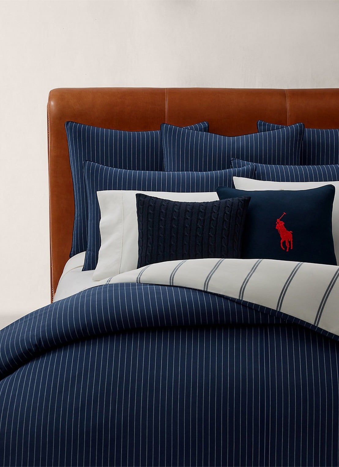 Ralph Lauren Kerrigan dekbedovertrek - exclusief kussenslopen - voorkant 5 donkerblauw