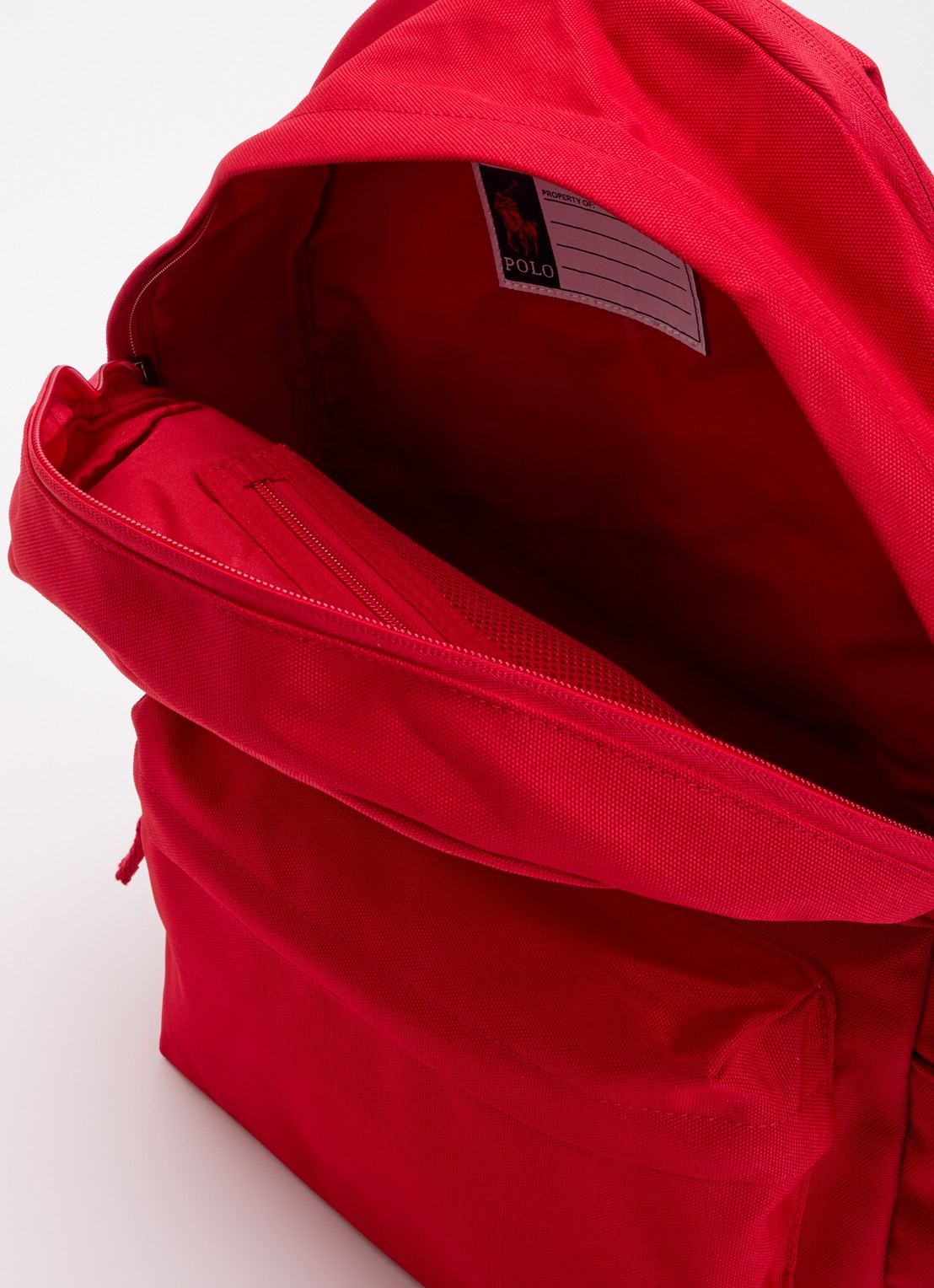 Ralph Lauren Kids rugzak met laptopvak en logo  - detail 3 rood
