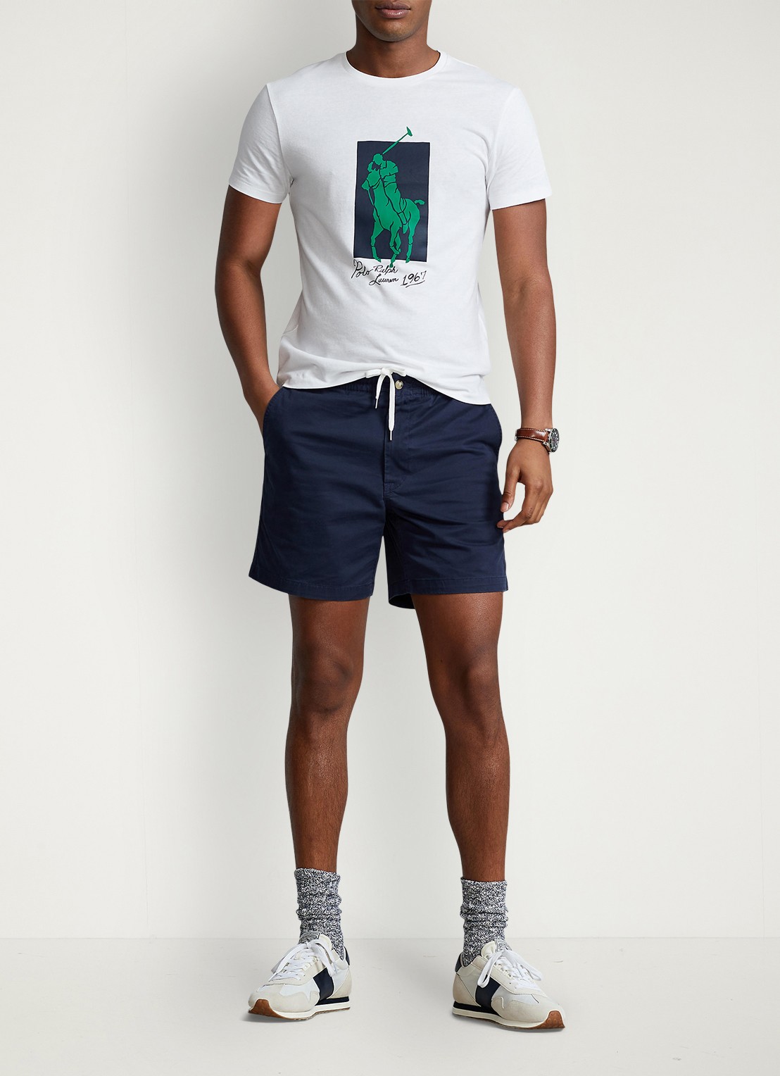 Ralph Lauren Korte broek van katoen met steekzakken  - voorkant 2 nautical ink / blauw