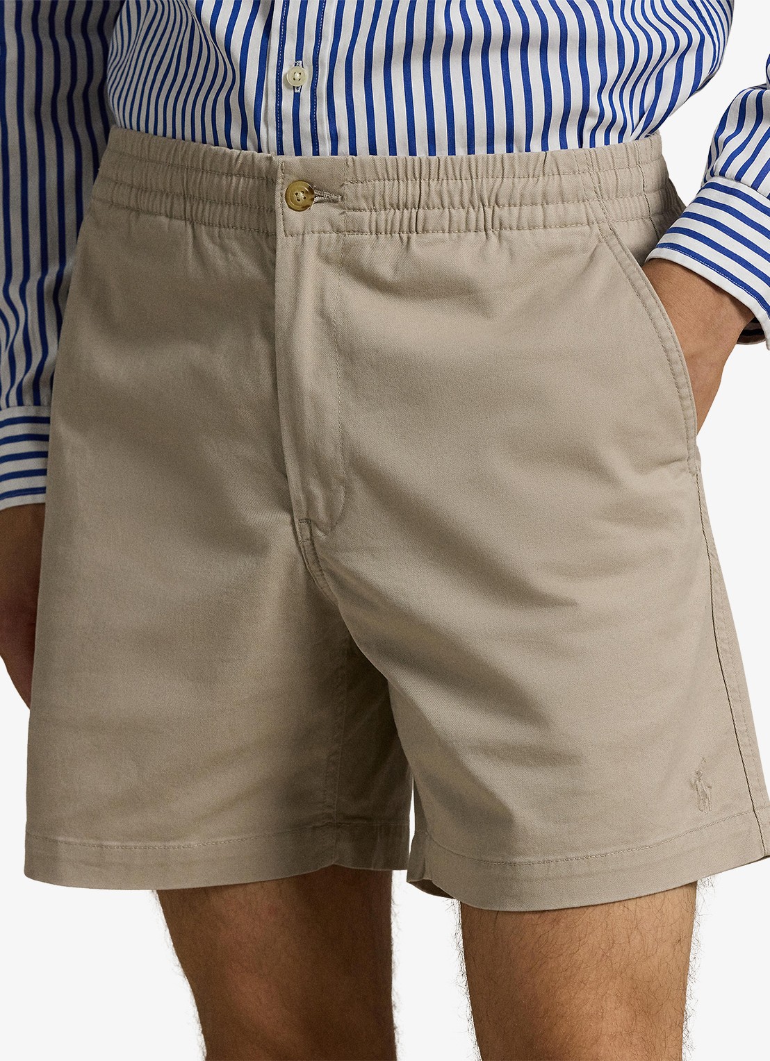 Ralph Lauren Korte broek van katoen met steekzakken  - detail 7 beige