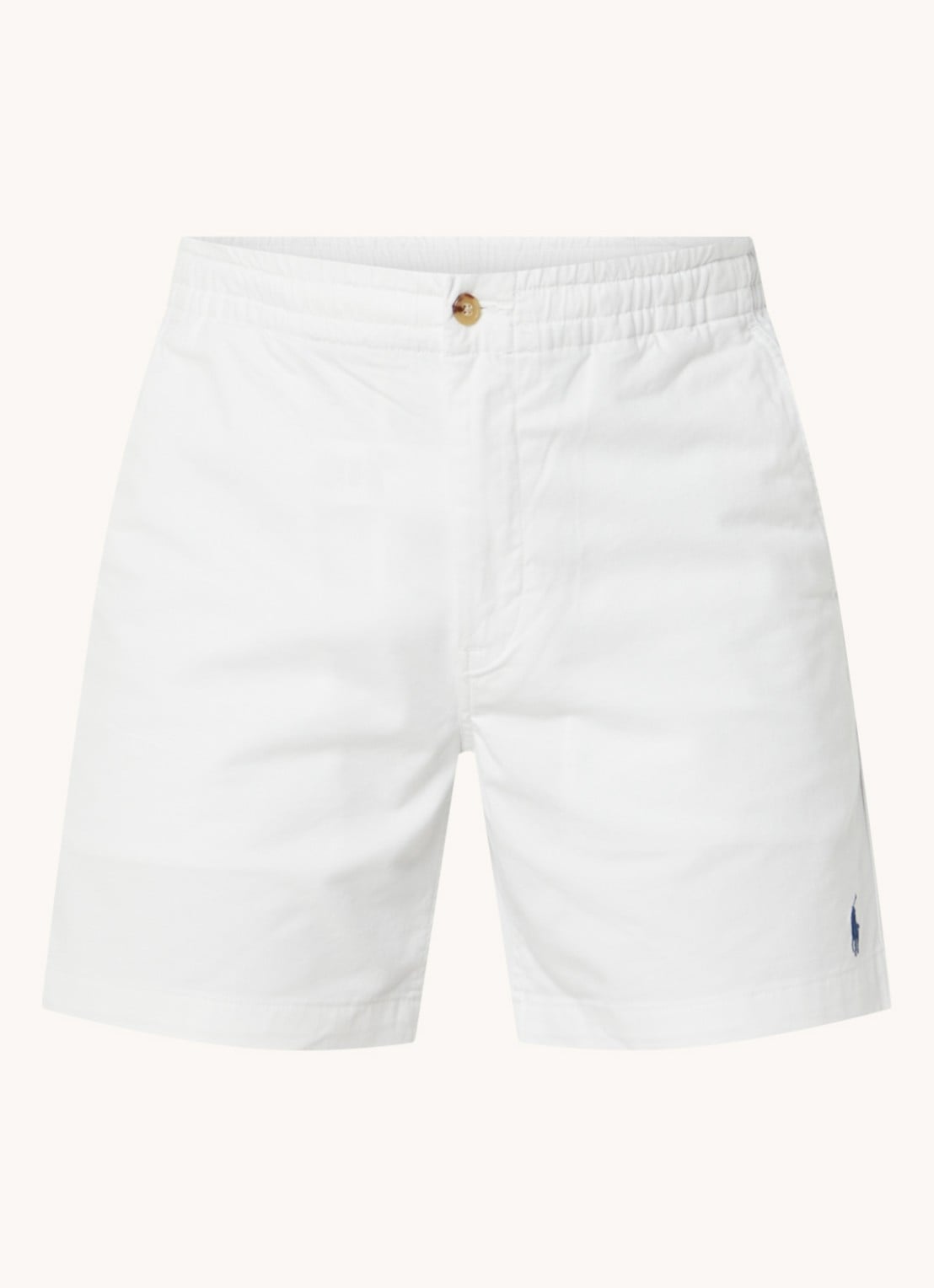 Ralph Lauren Korte broek van katoen met steekzakken  - voorkant 3 deckwash white / wit
