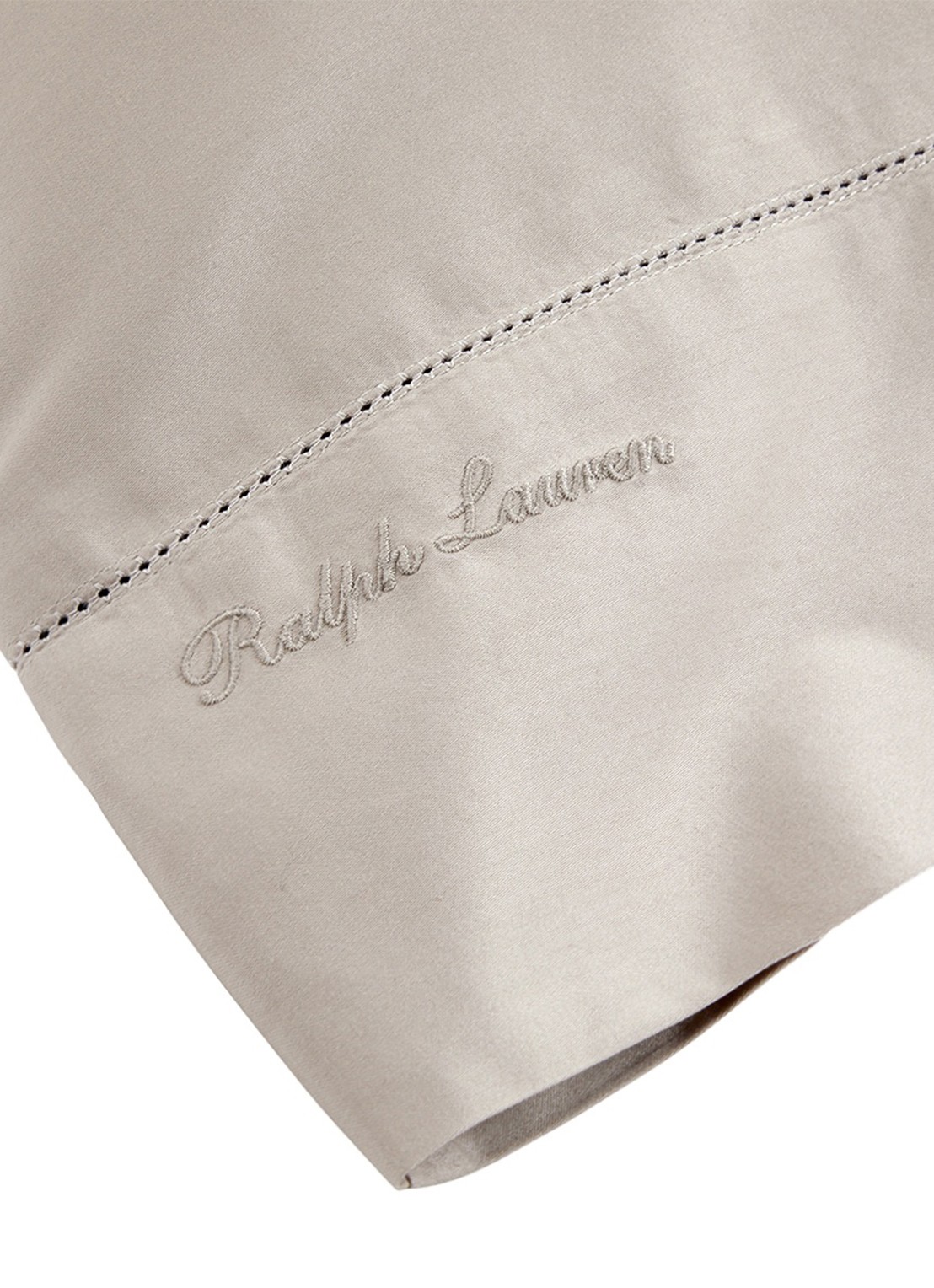 Ralph Lauren Kussensloop van katoensatijn 624TC in 2-pack - achterkant stone