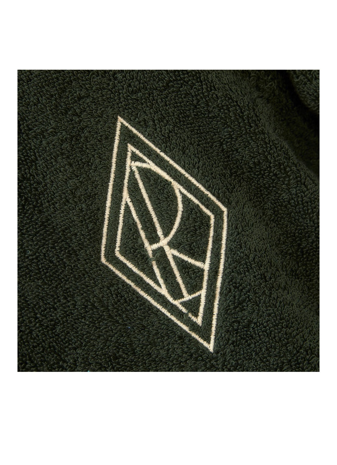 Ralph Lauren Langdon badjas van katoen - unisex - detail 3 donkergroen