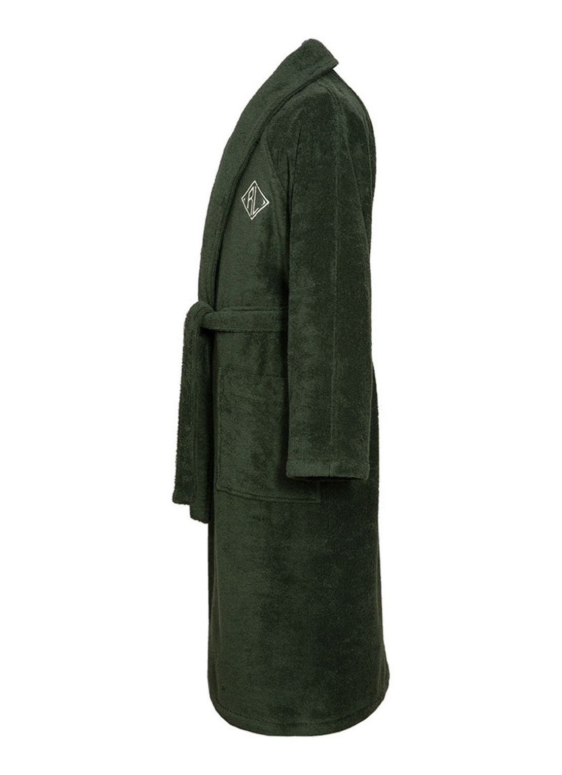 Ralph Lauren Langdon badjas van katoen - unisex - detail 6 donkergroen