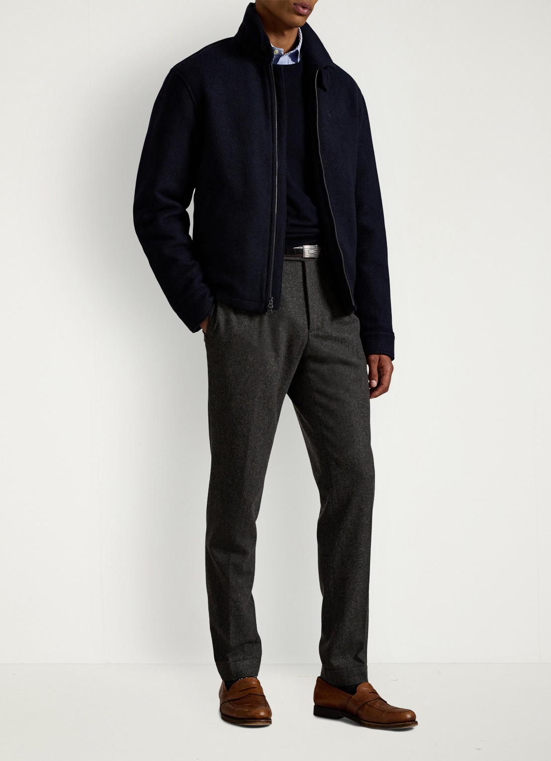 Ralph Lauren Langdon jack met steekzakken - voorkant 2 collection navy / donkerblauw