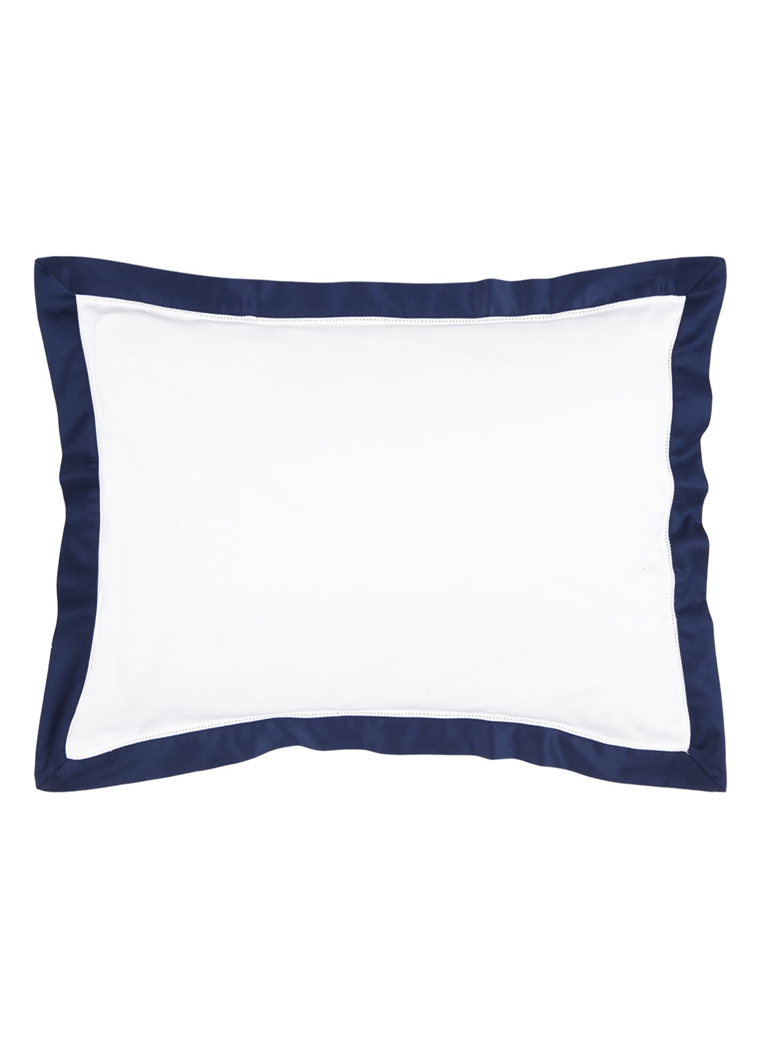 Ralph Lauren Langdon kussensloop van katoensatijn 245TC - voorkant donkerblauw