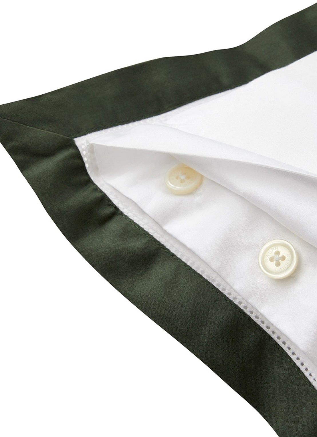 Ralph Lauren Langdon kussensloop van katoensatijn 245TC - voorkant 3 donkergroen