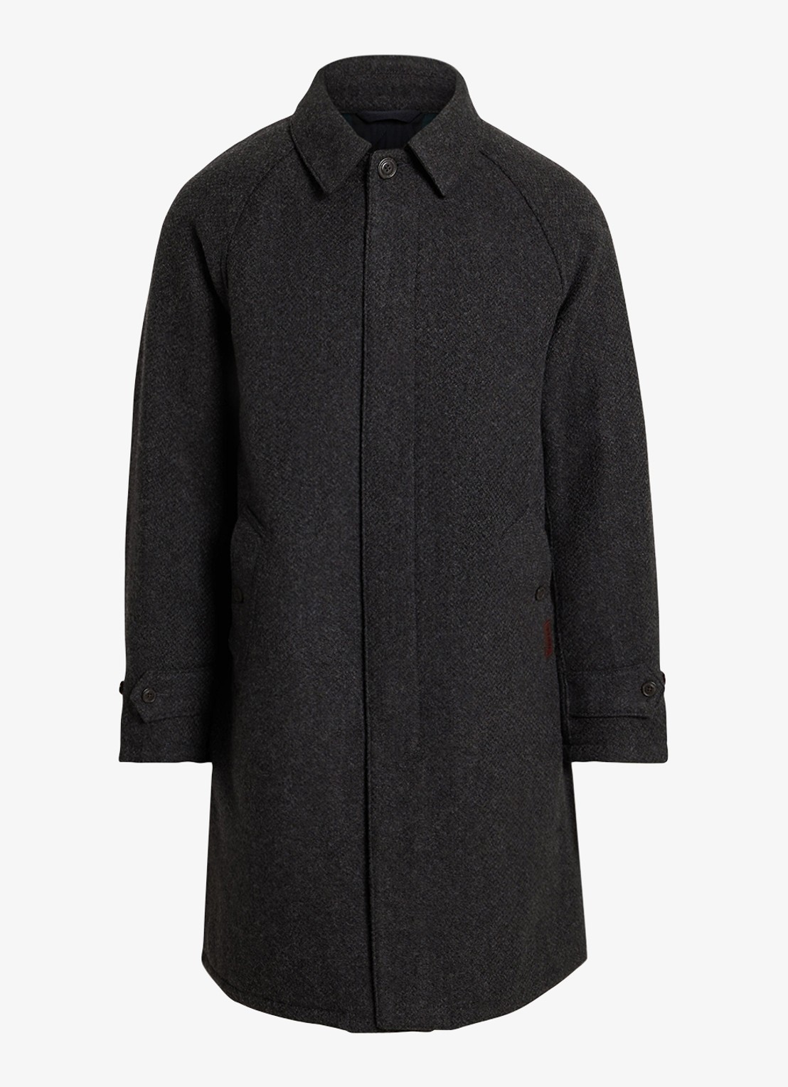 Ralph Lauren Langdon mantel van tweed met steekzakken - voorkant 2 charcoal-2wh5