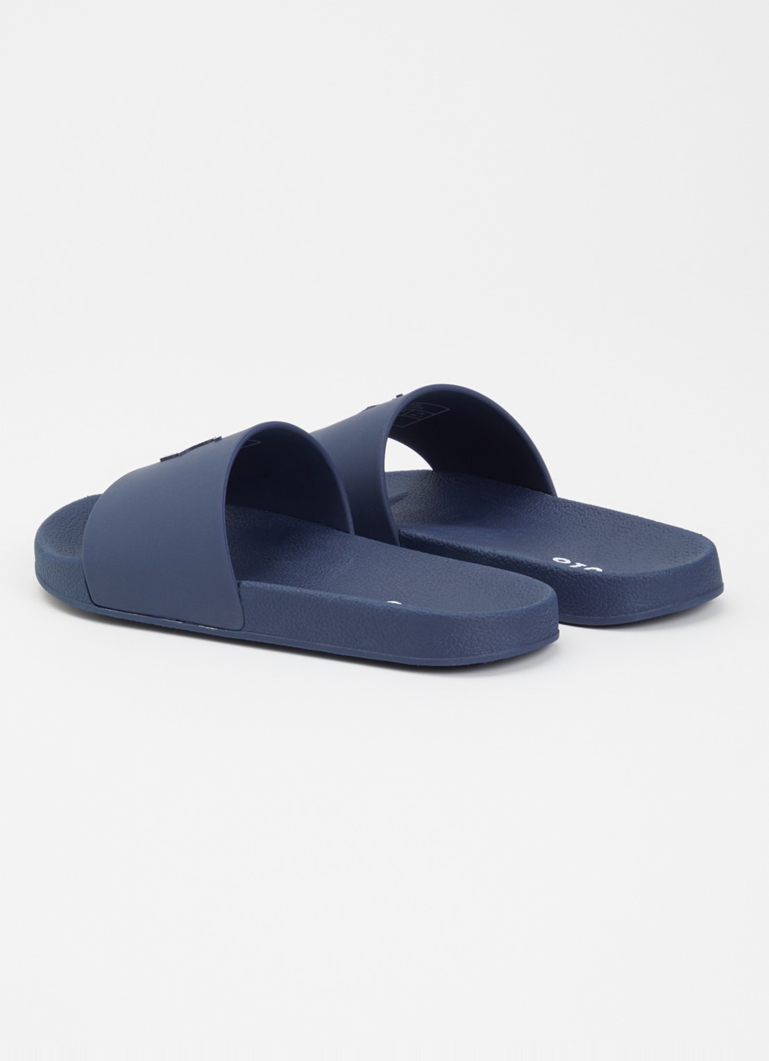 Ralph Lauren Lennon slipper met logo - achterkant 3 donkerblauw