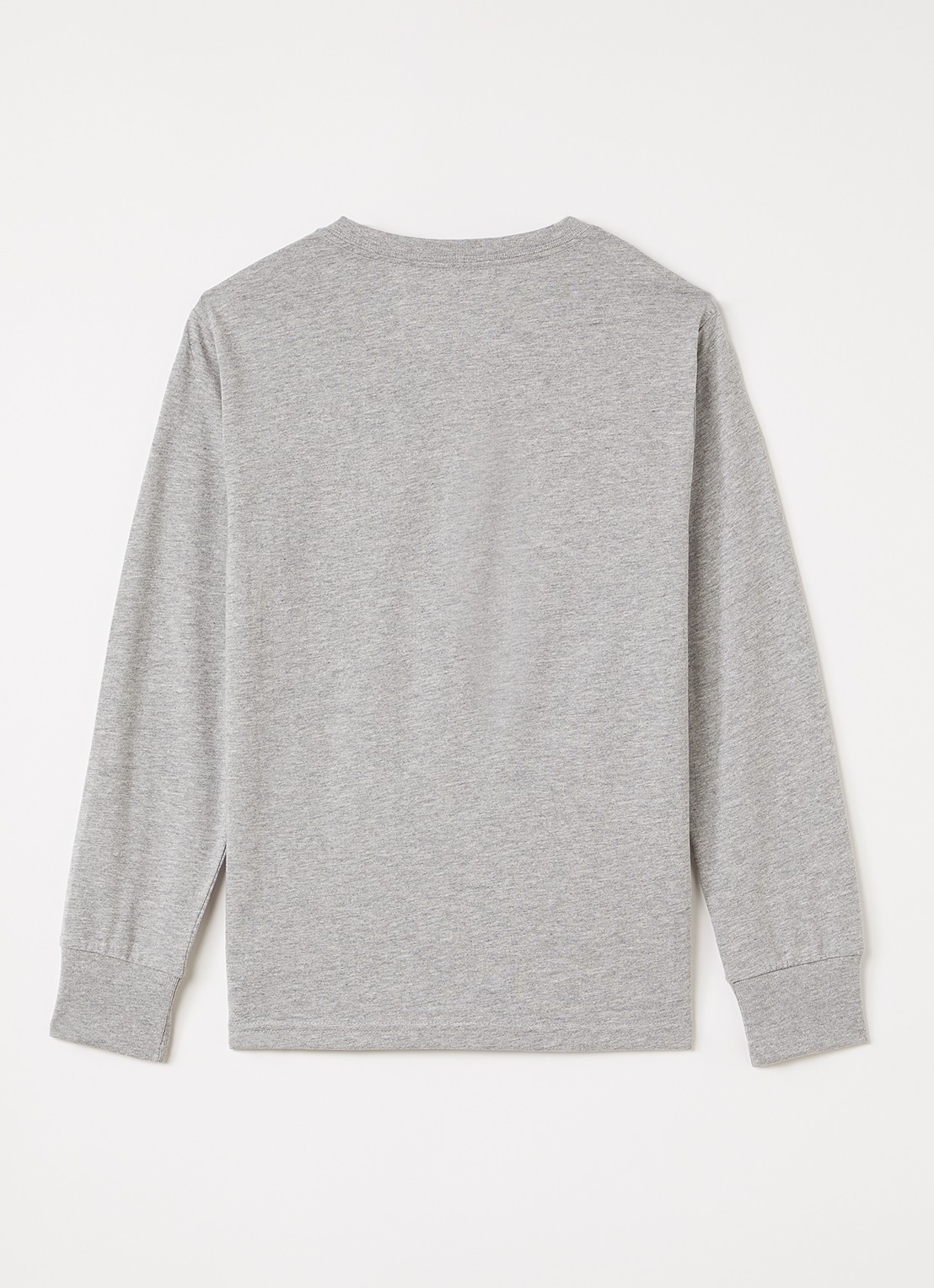 Ralph Lauren Longsleeve met logoborduring - voorkant 2 grijsmele