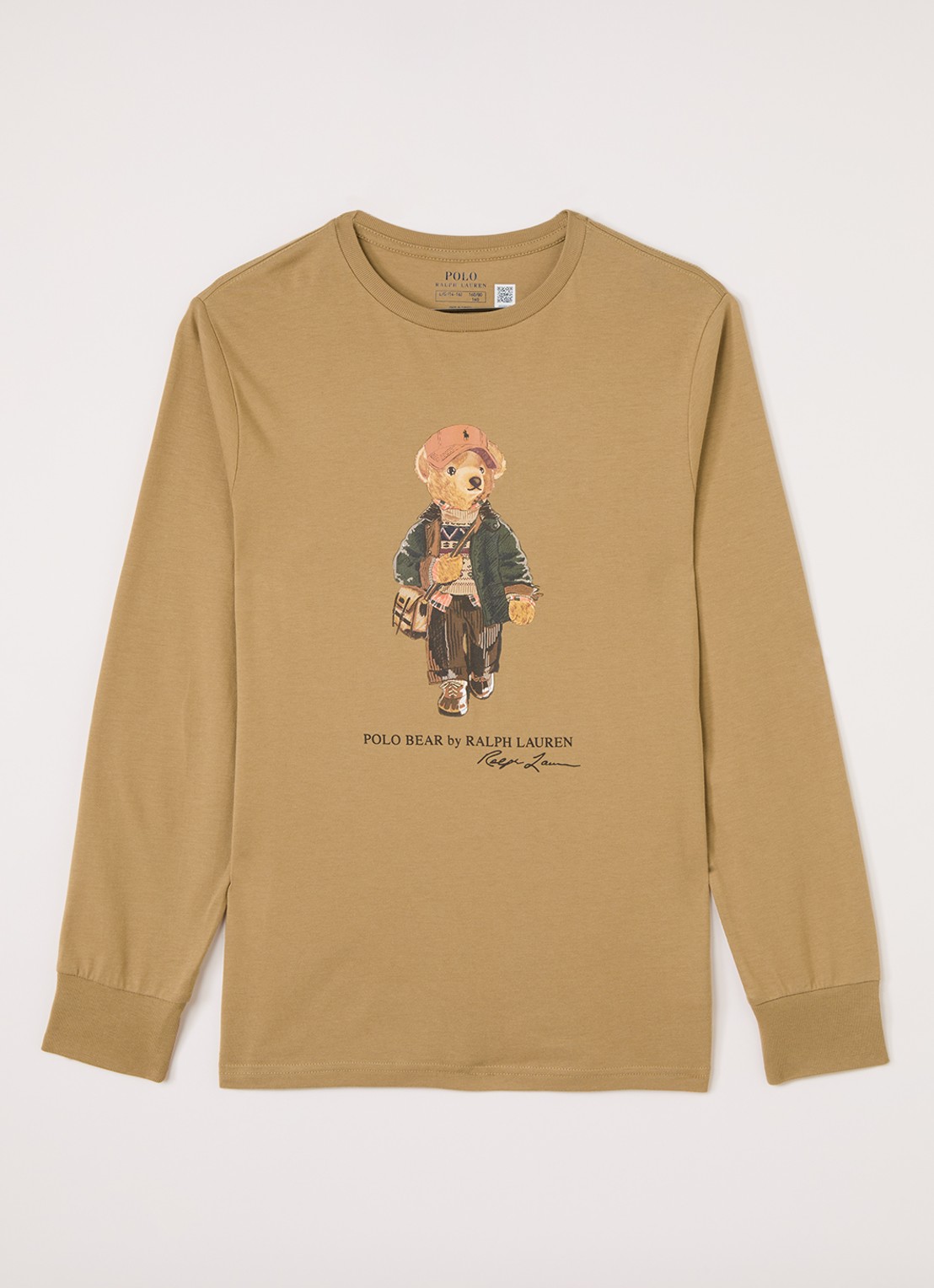 Ralph Lauren Longsleeve met logoprint - voorkant camel