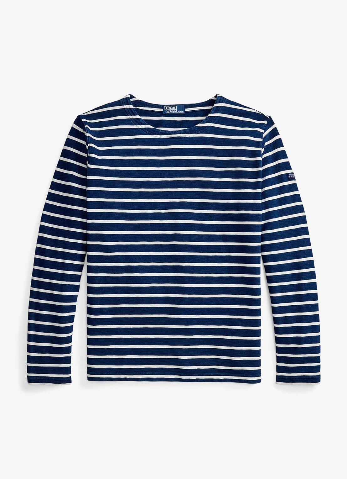 Ralph Lauren Longsleeve met streepprint - voorkant dark indigo / donkerblauw