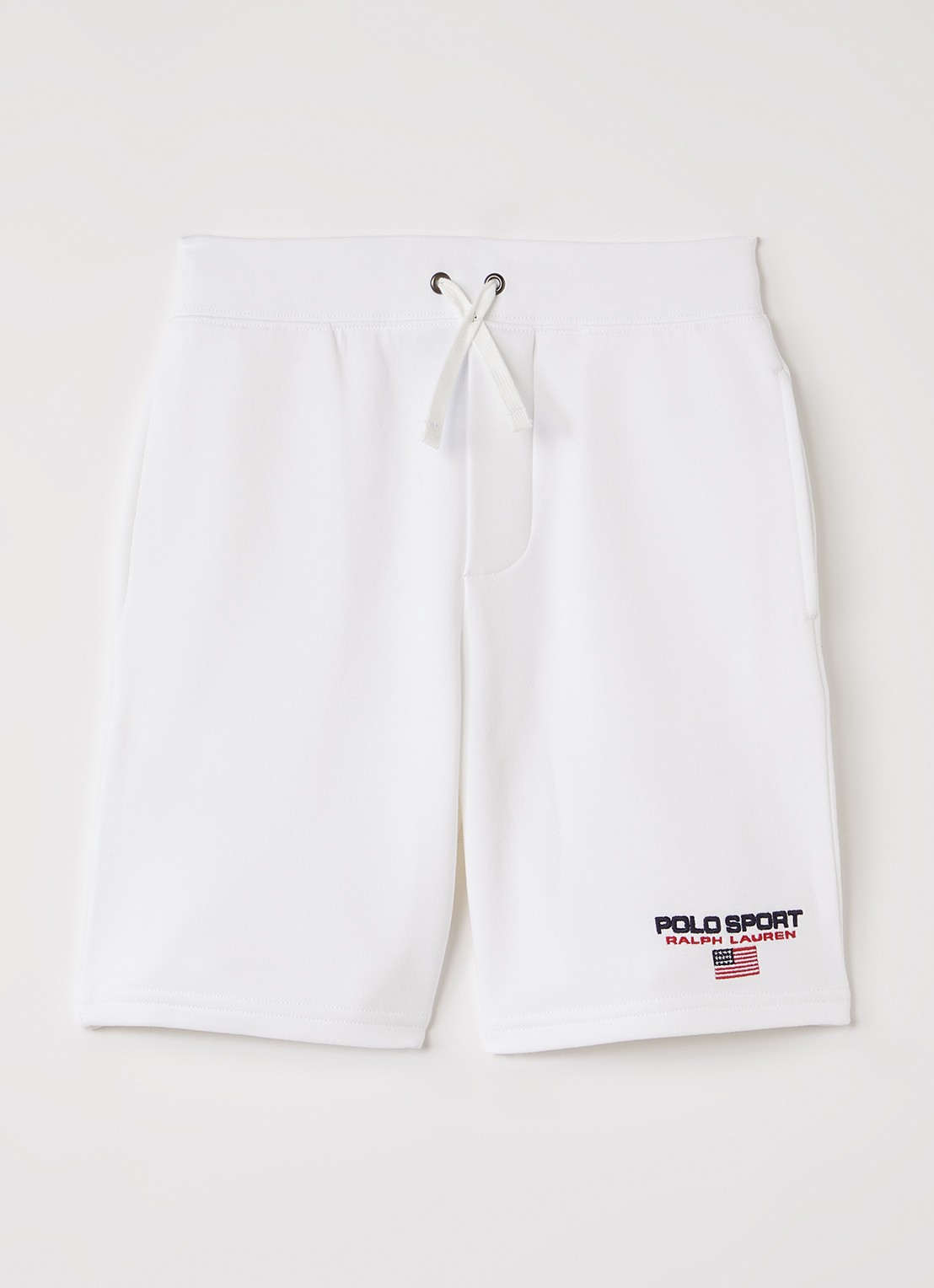 Ralph Lauren Loose fit korte joggingbroek met logo - voorkant 2 wit