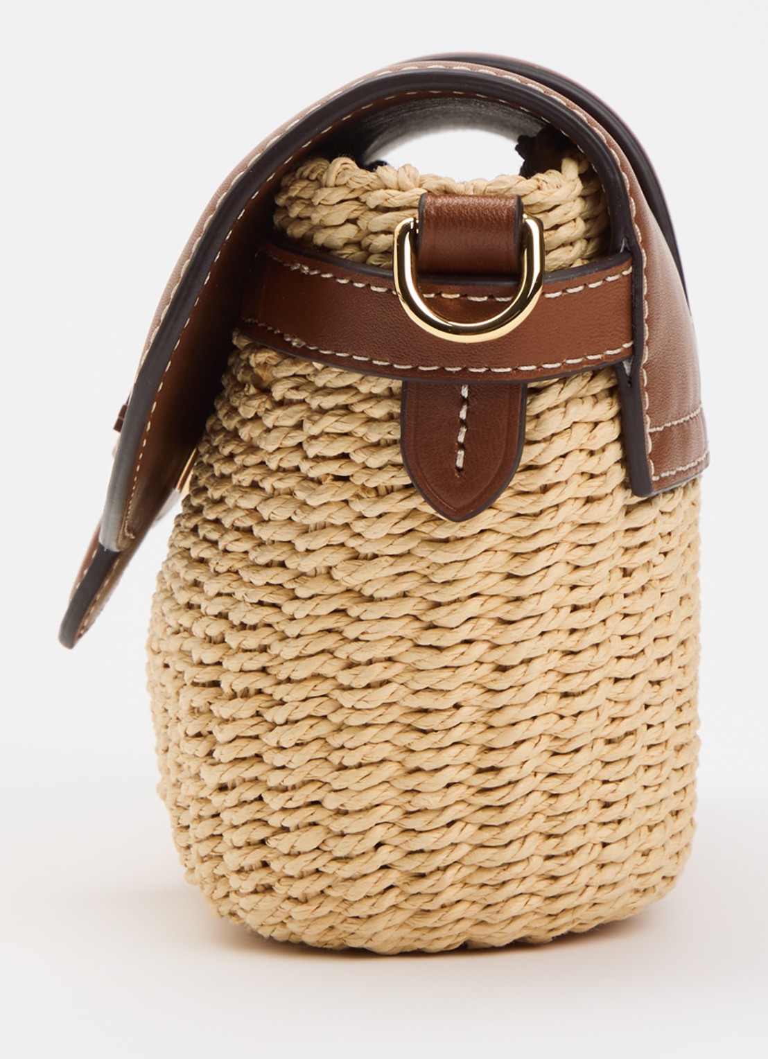Ralph Lauren Lynden crossbodytas met leren details - detail 3 naturel