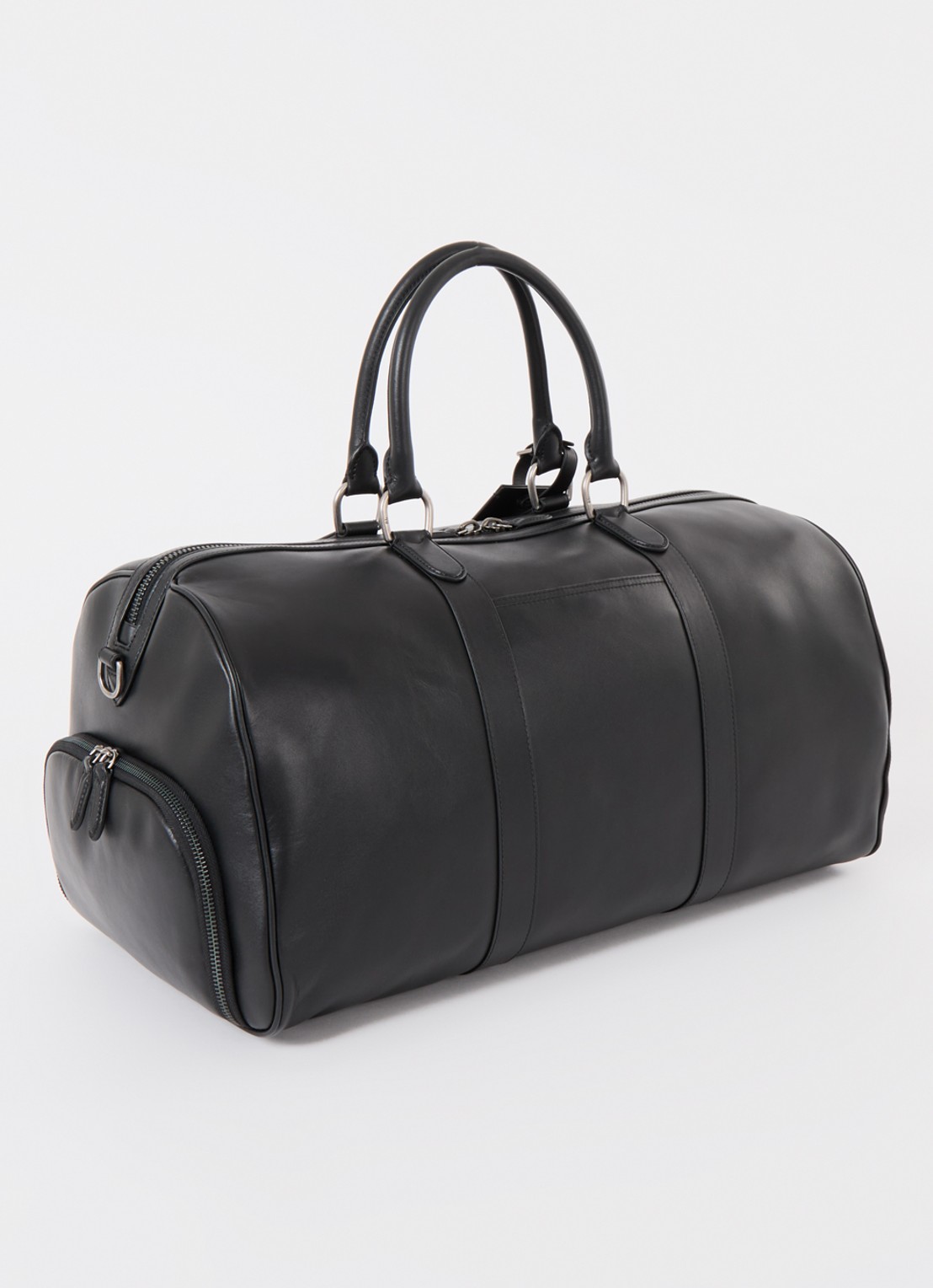 Ralph Lauren M weekendtas van leer - achterkant 3 zwart
