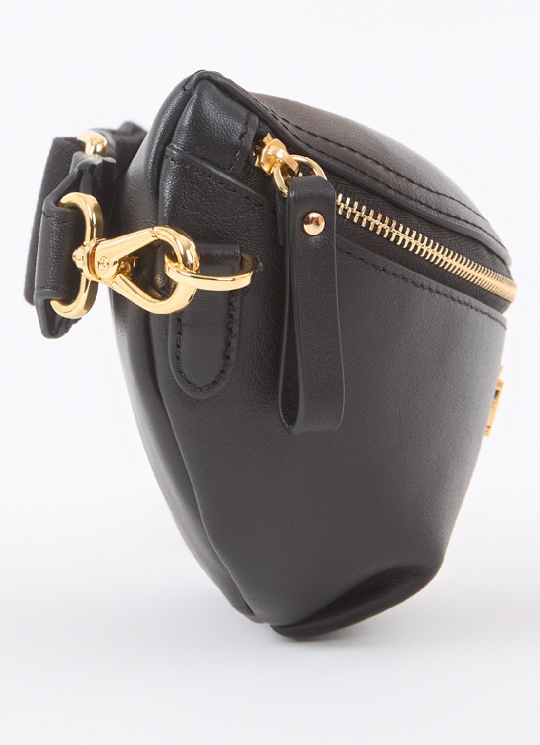 Ralph Lauren Marcy heuptas van leer - detail 2 zwart