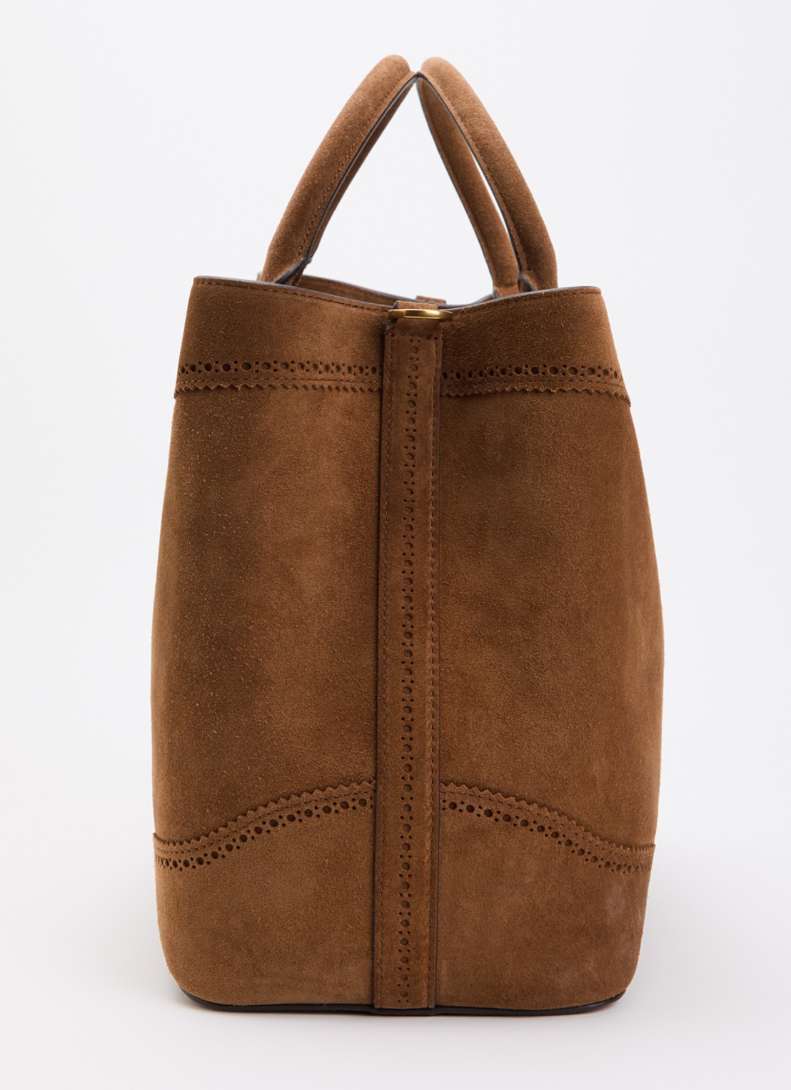 Ralph Lauren Marcy schoudertas van leer met afneembare schouderriem  - detail 3 lichtbruin