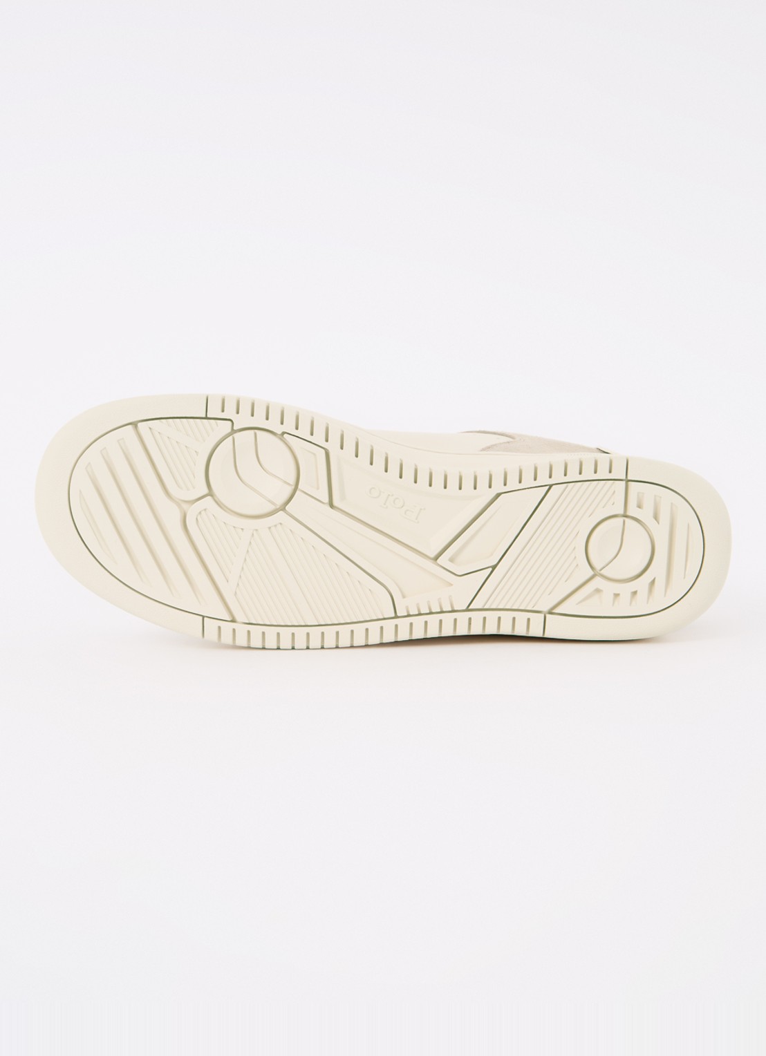 Ralph Lauren Master Court sneaker met leren details - detail 4 beige