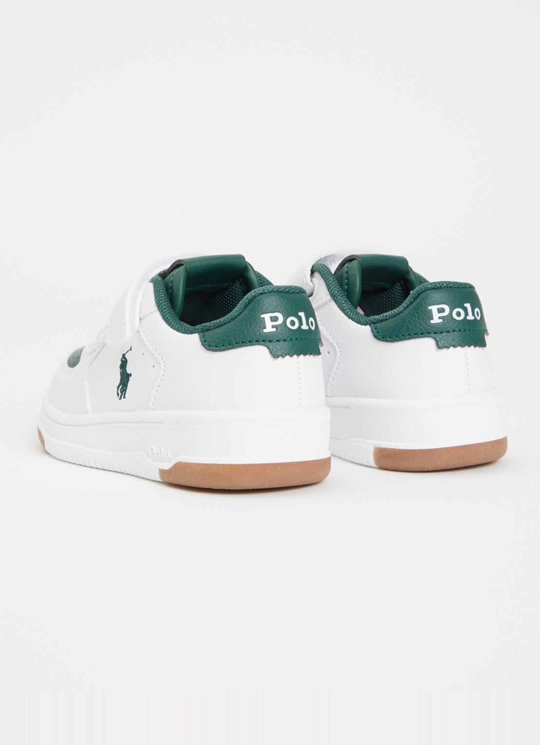 Ralph Lauren Master Court sneaker met logoborduring - achterkant 4 donkergroen