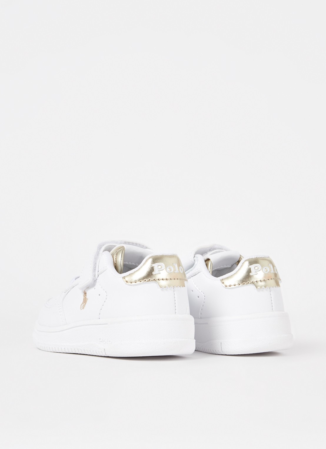 Ralph Lauren Master Court sneaker met logoborduring - achterkant 4 wit