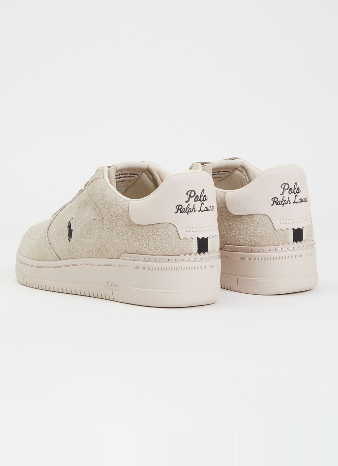 Ralph Lauren Master Court sneaker van suède - achterkant 2 grijs