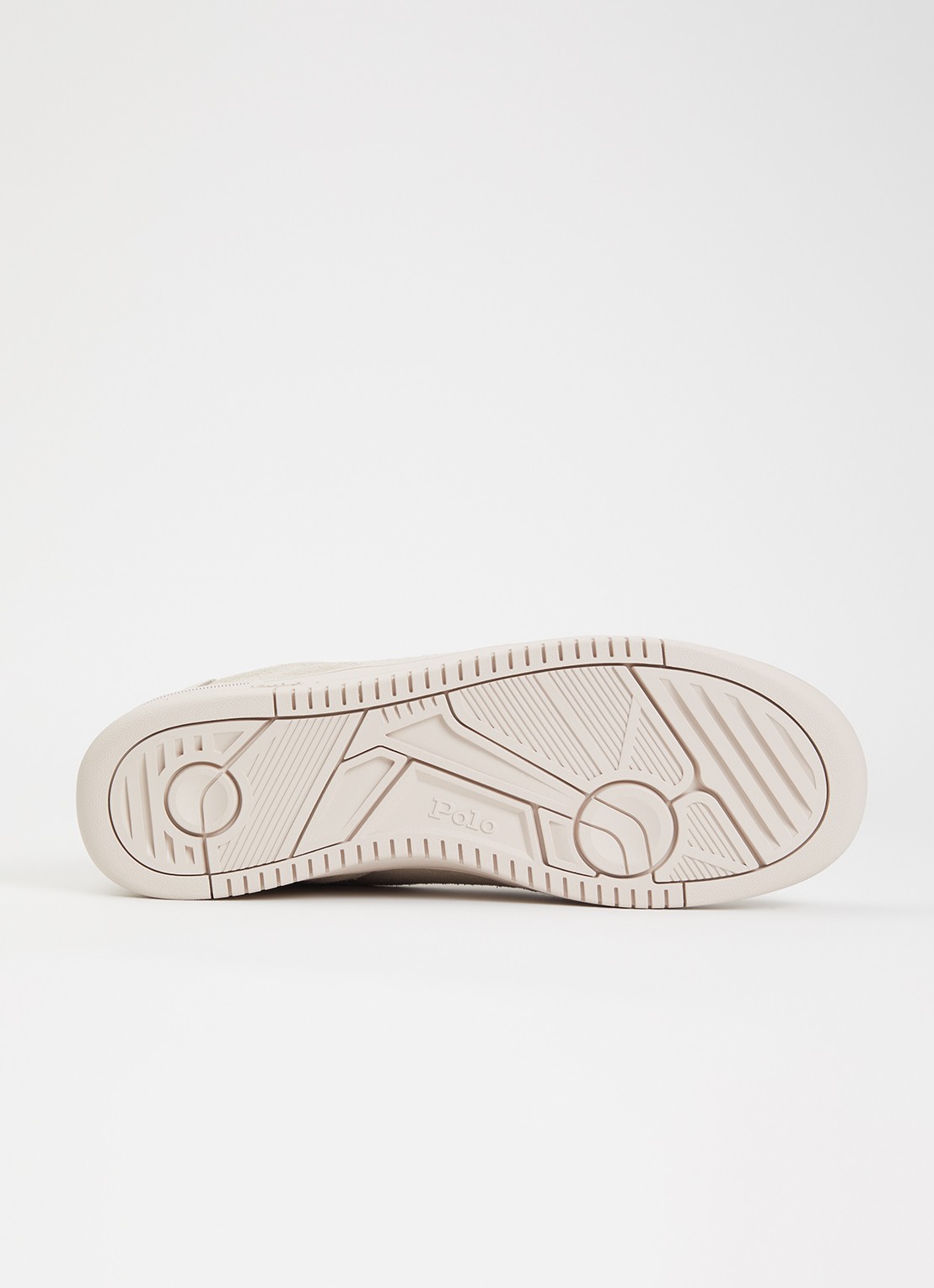 Ralph Lauren Master Court sneaker van suède - detail 5 grijs