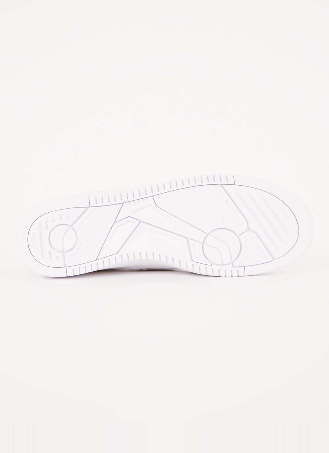 Ralph Lauren Master sneaker van leer met suède details - detail 5 wit