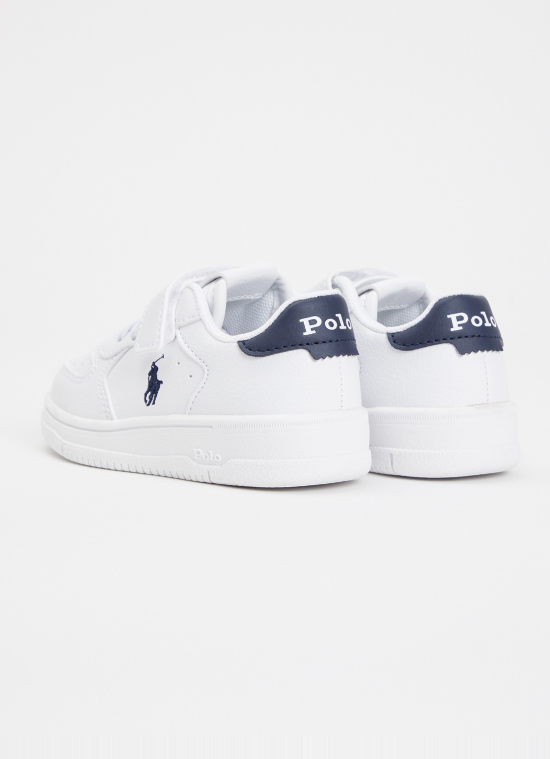 Ralph Lauren Masters Court sneaker met logo - achterkant 4 wit