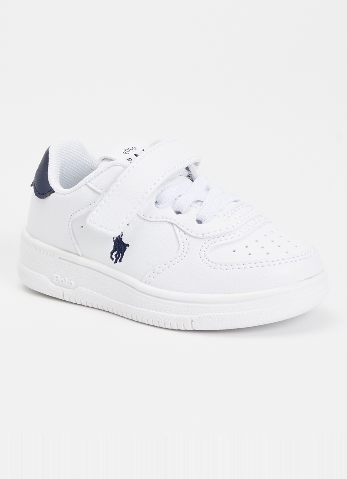 Ralph Lauren Masters Court sneaker met logo - voorkant 2 wit