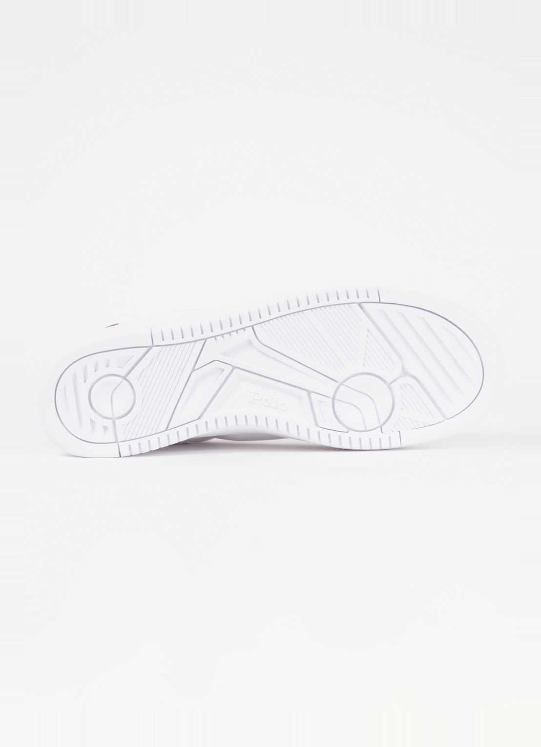 Ralph Lauren Masters Court sneaker van leer met logoborduring - detail 5 ivoor