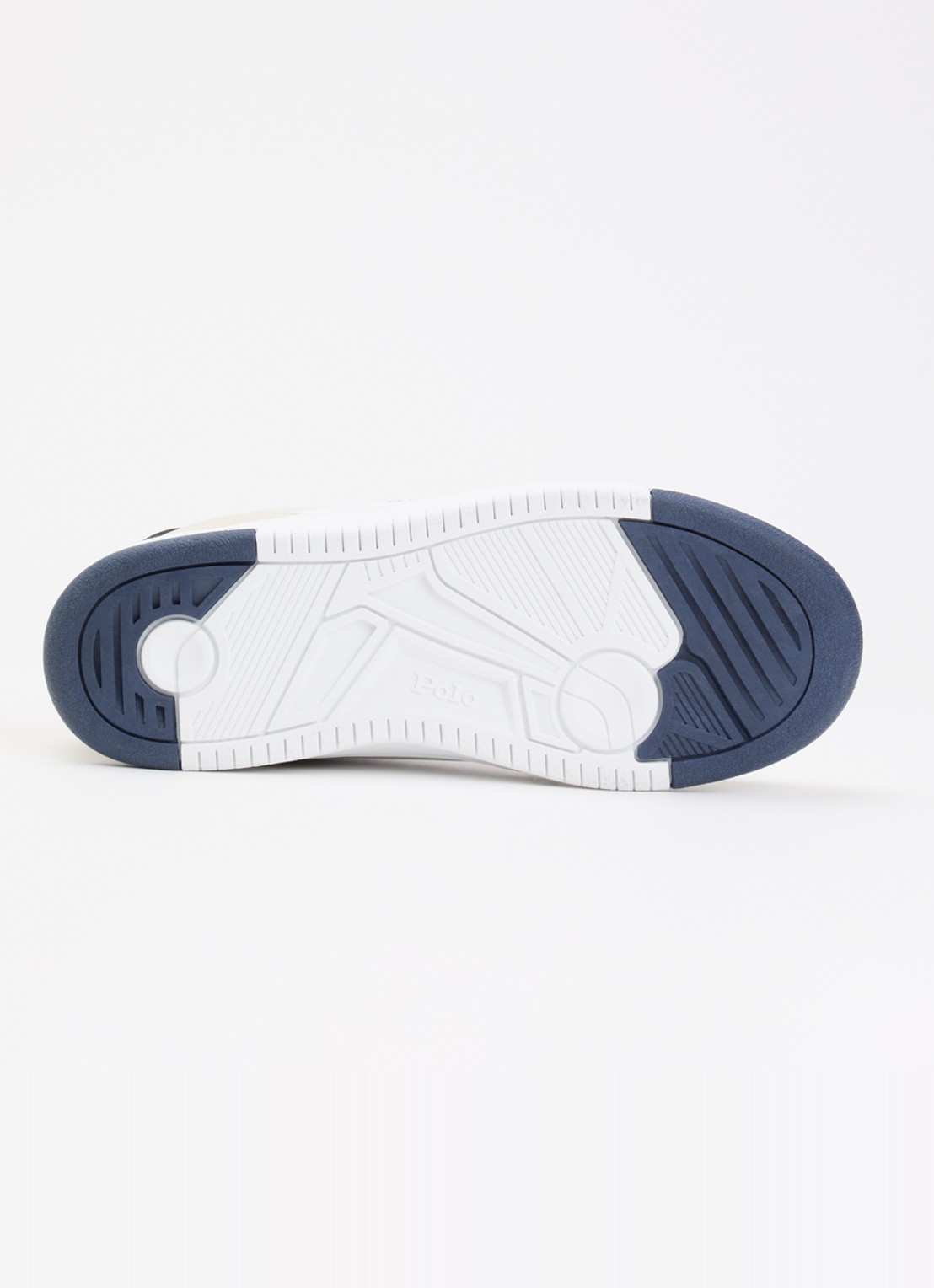 Ralph Lauren Masters Court sneaker van leer met suéde details - detail 4 wit