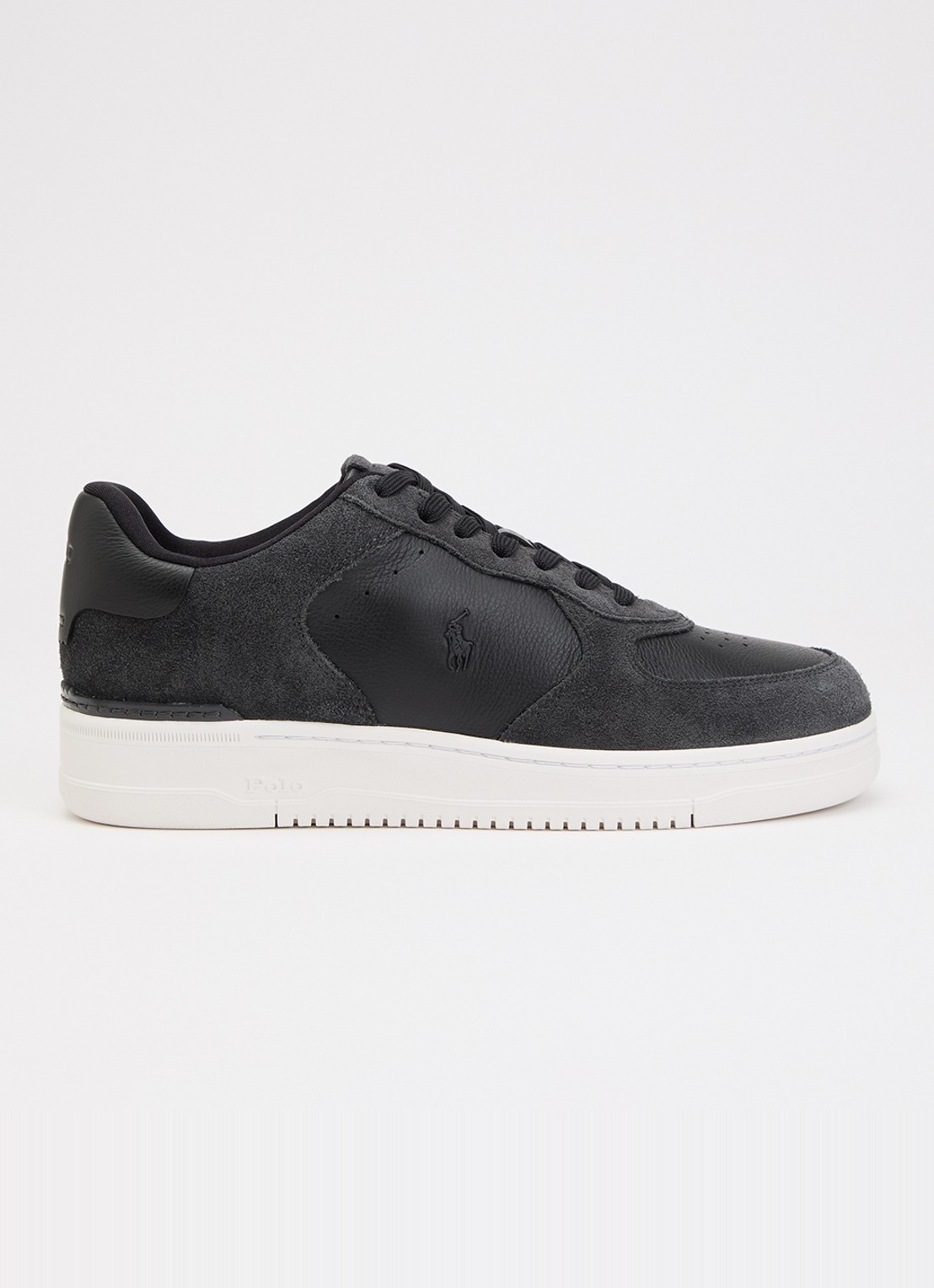 Ralph Lauren Masters Court sneaker van leer - voorkant 5 zwart