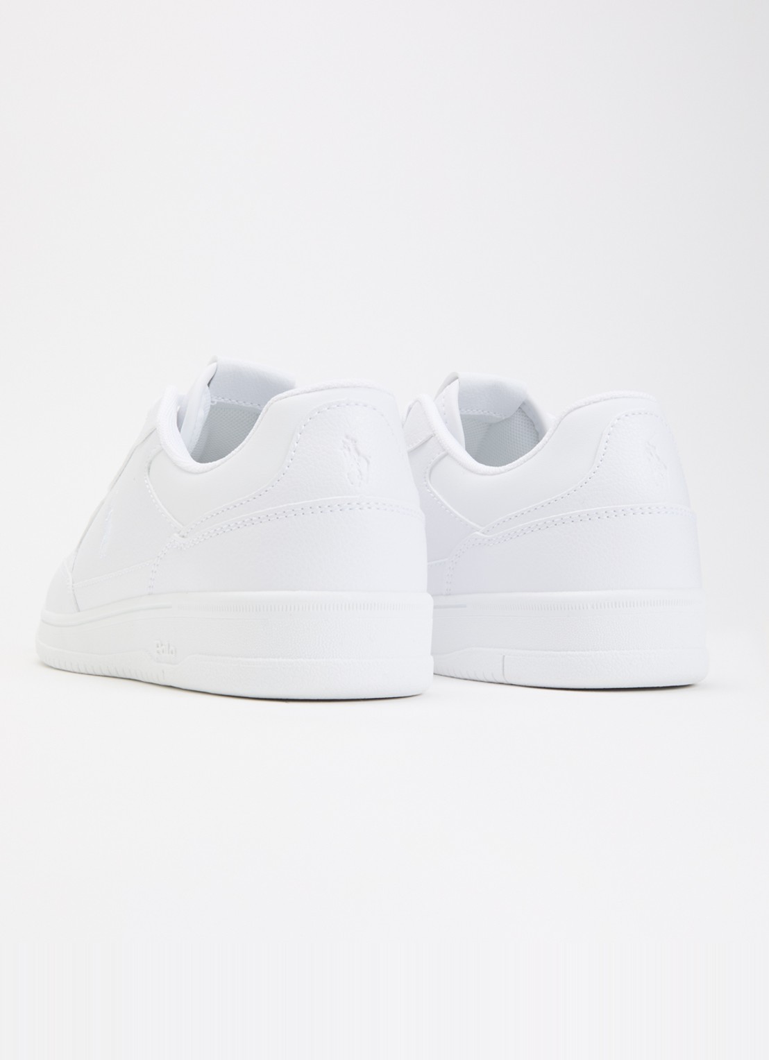 Ralph Lauren Masters Court sneaker van leer  - achterkant 5 wit