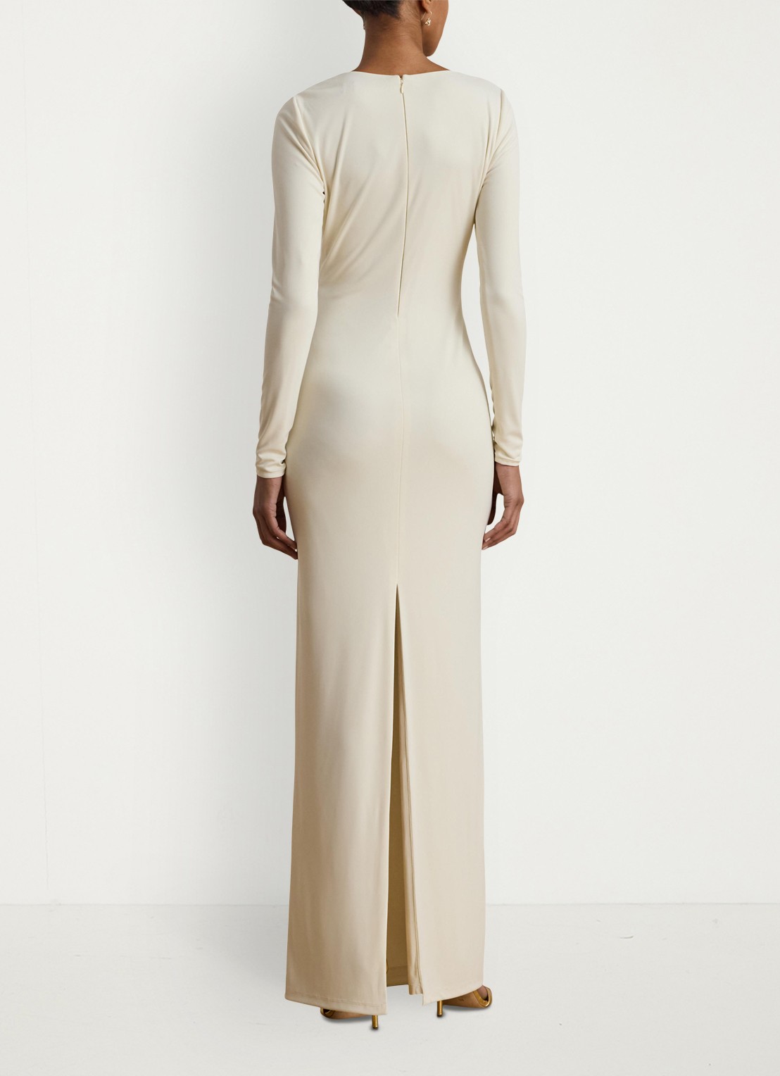 Ralph Lauren Maxi jurk met cut-out detail - achterkant 2 creme