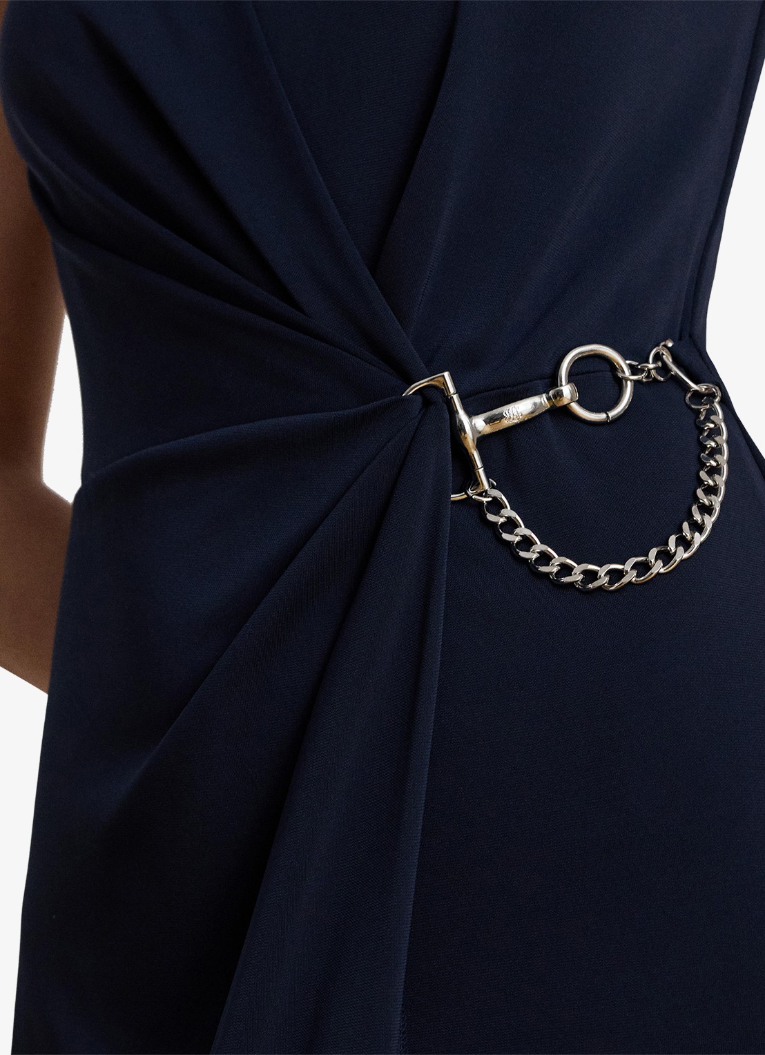 Ralph Lauren Maxi jurk met gespdetai - detail 3 lauren navy / donkerblauw