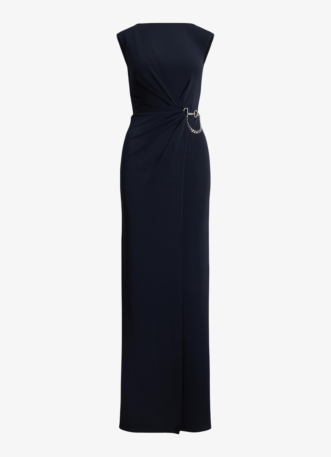 Ralph Lauren Maxi jurk met gespdetai - voorkant 4 lauren navy / donkerblauw