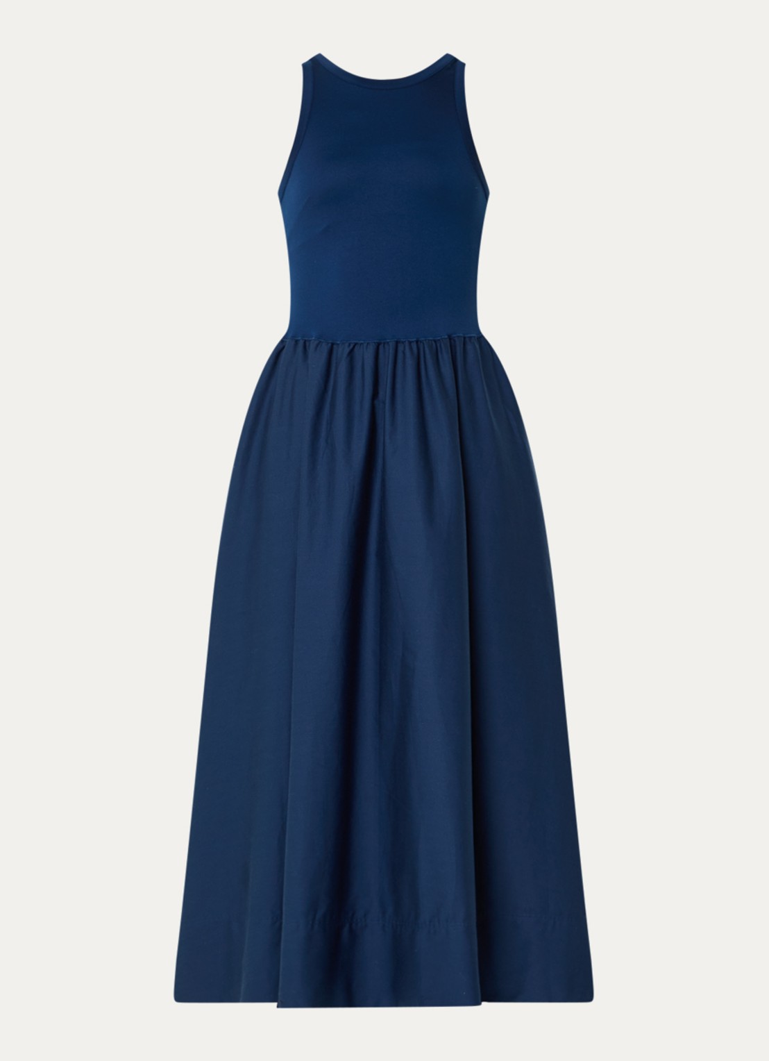 Ralph Lauren Maxi jurk met steekzakken - voorkant 2 royalblauw