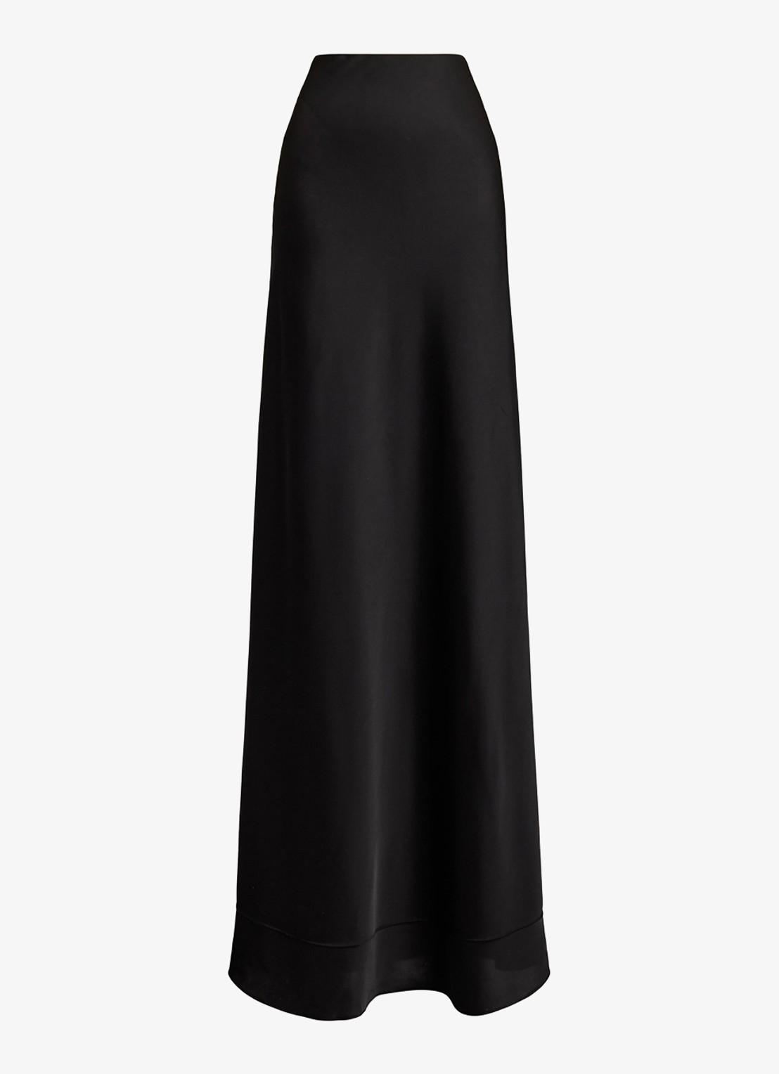 Ralph Lauren Maxi rok van satijn - voorkant zwart