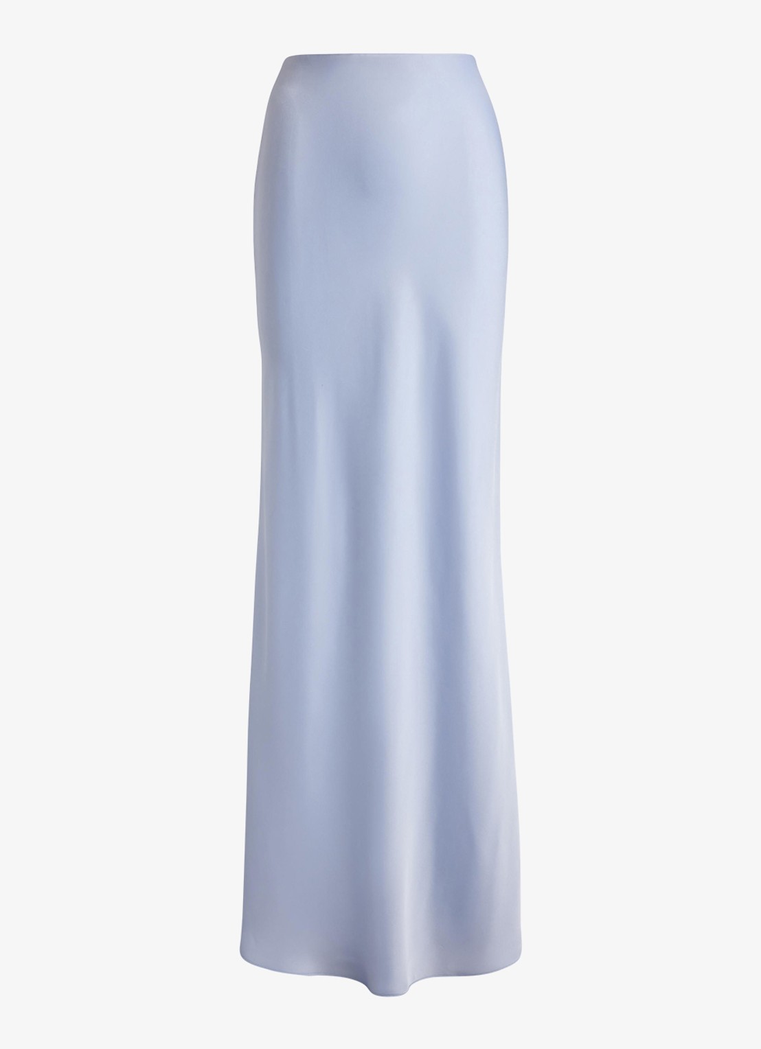 Ralph Lauren Maxi rok van satijn - voorkant 4 icy blue / blauw