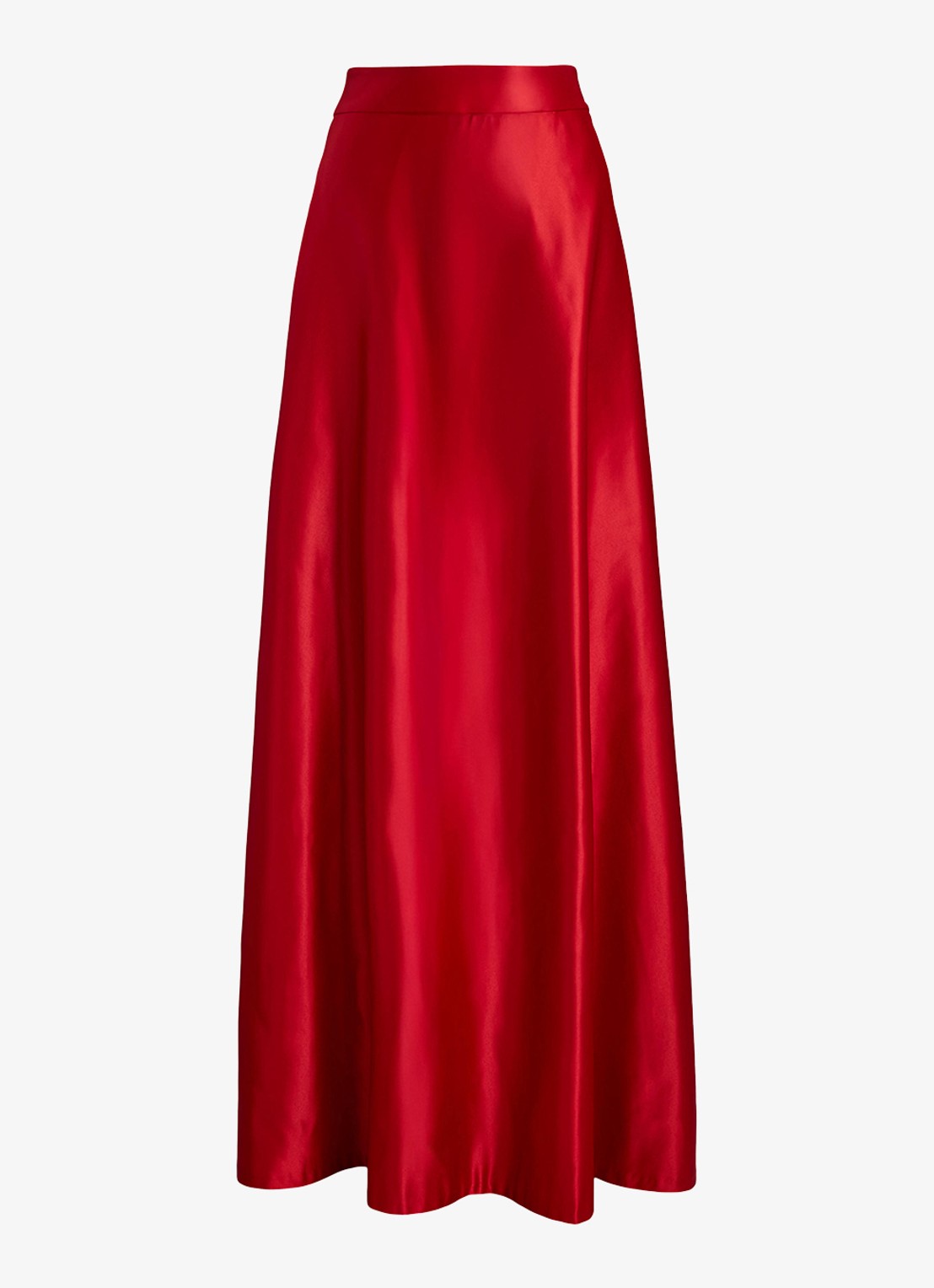 Ralph Lauren Maxi rok van satijn - voorkant 4 ralph red / rood