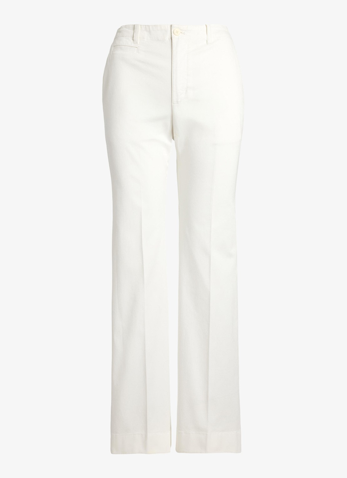 Ralph Lauren Mid waist flared fit broek met steekzakken - voorkant wit
