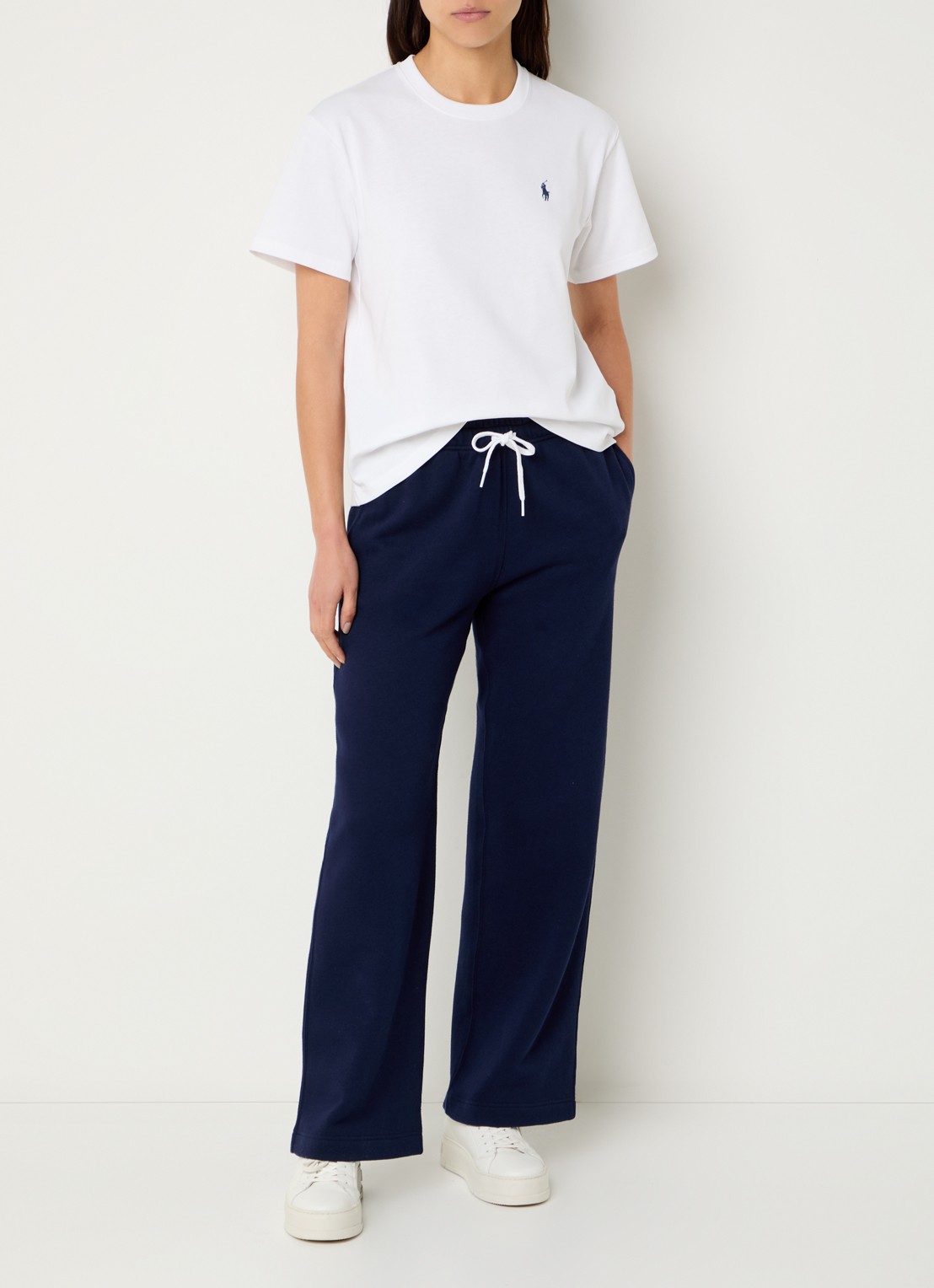 Ralph Lauren Mid waist loose fit joggingbroek met steekzakken - voorkant 2 donkerblauw