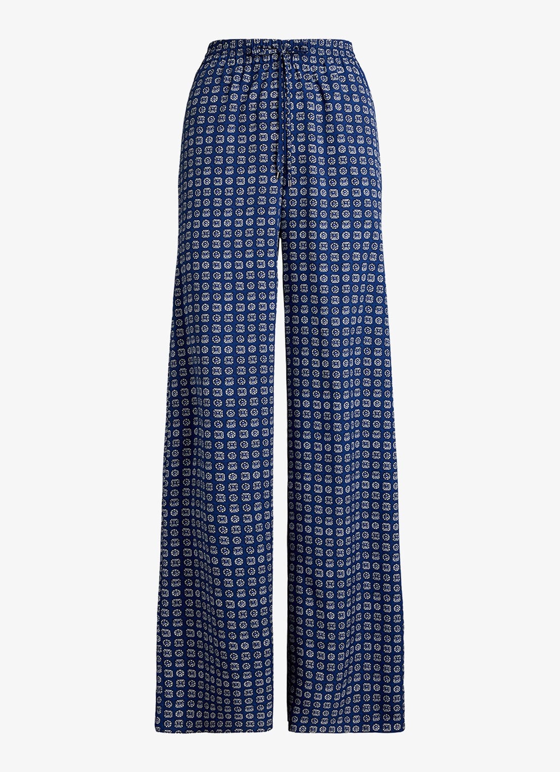 Ralph Lauren Mid waist wide fit broek met print - voorkant 3 blauw