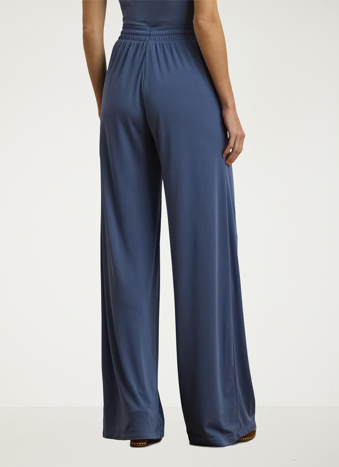 Ralph Lauren Mid waist wide fit broek met steekzakken - achterkant 5 blauw